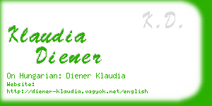 klaudia diener business card